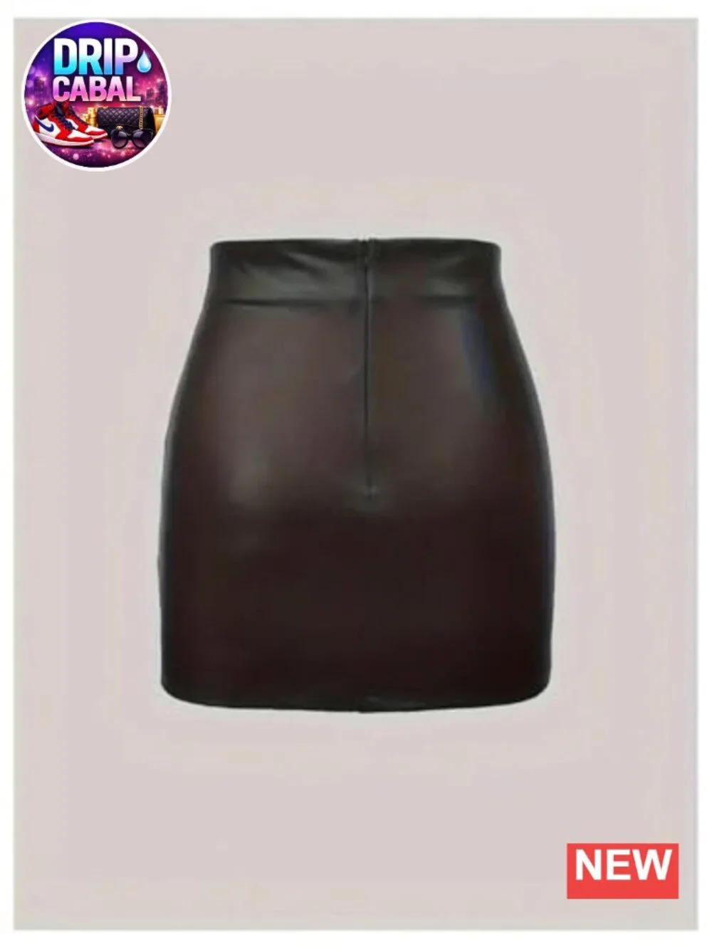 PU Leather Lace Up Side Bodycon Mini Skirt High Waist Night Out Club